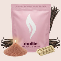 Vanilla Scented Pearled Candle - Emilie Candle