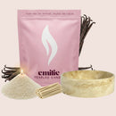 Vanilla – Set & Save Pearled Candle + Emilie Bol Lumière - Emilie Candle