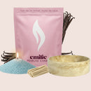 Vanilla – Set & Save Pearled Candle + Emilie Bol Lumière - Emilie Candle