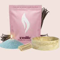 Vanilla – Set & Save Pearled Candle + Emilie Bol Lumière - Emilie Candle