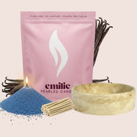 Vanilla – Set & Save Pearled Candle + Emilie Bol Lumière - Emilie Candle