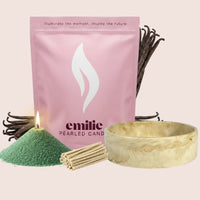 Vanilla – Set & Save Pearled Candle + Emilie Bol Lumière - Emilie Candle