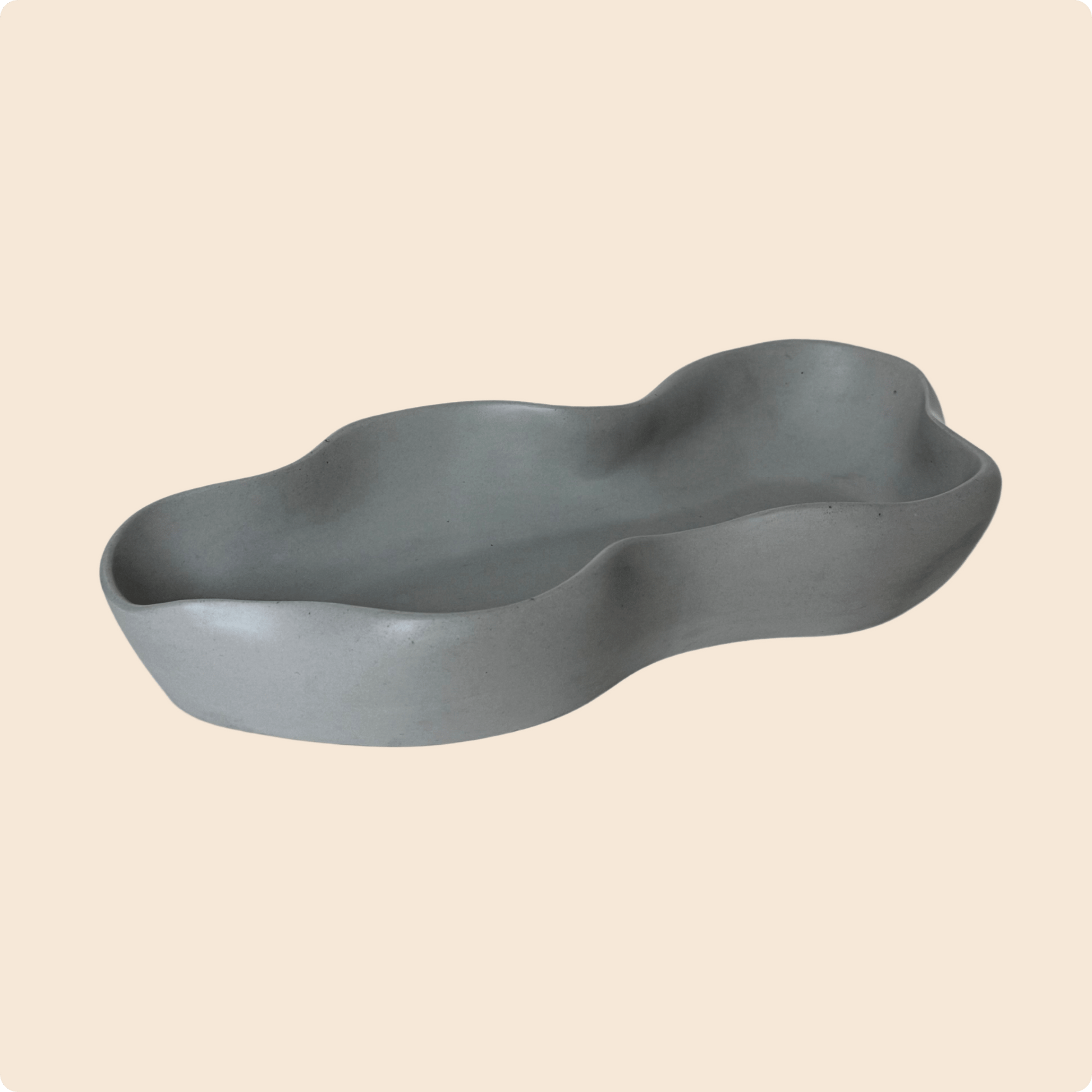 Wave Bowl – Handmade Decorative Vase in Sandstone, Blush Dawn & Moonstone - Emilie Candle