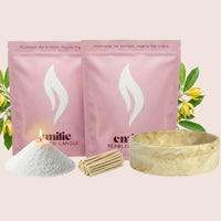 Ylang Ylang 1kg + 1kg of Your Choice Pearled Candles + Emilie Bol Lumière - Emilie Candle