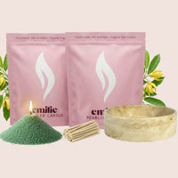 Ylang Ylang 1kg + 1kg of Your Choice Pearled Candles + Emilie Bol Lumière - Emilie Candle