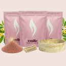 Ylang Ylang 1kg + 2x 1kg of Your Choice Pearled Candles + Emilie Bol Lumière - Emilie Candle