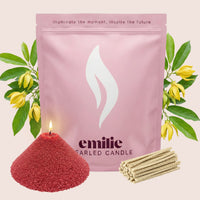 Ylang Ylang Scented Pearled Candle - Emilie Candle