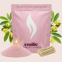 Ylang Ylang Scented Pearled Candle - Emilie Candle