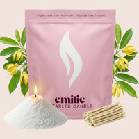 Ylang Ylang Scented Pearled Candle - Emilie Candle
