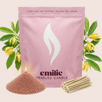 Ylang Ylang Scented Pearled Candle - Emilie Candle