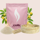 Ylang Ylang – Set & Save Pearled Candle + Emilie Bol Lumière - Emilie Candle