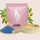 Ylang Ylang – Set & Save Pearled Candle + Emilie Bol Lumière - Emilie Candle